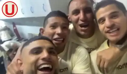 Jugadores de la 'U' lanzan picante indirecta en celebración del tricampeonato. Foto: Lr/Fanáticos del Fútbol Jugadores de la 'U' lanzan picante indirecta en celebración del tricampeonato.