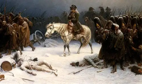 Estudio identifica los patógenos que ayudaron a la retirada del ejército de Napoleón en 1851. Foto: Pintura Adolph Northen Estudio identifica los patógenos que ayudaron a la retirada del ejército de Napoleón en 1851.