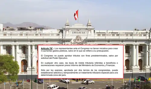 El artículo 79 de la Constitución establece que el Congreso no tiene iniciativa para incrementar el gasto público. Foto: composición LR El artículo 79 de la Constitución establece que el Congreso no tiene iniciativa para incrementar el gasto público
