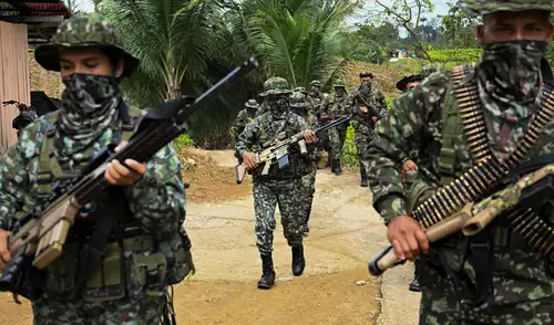 Miembros del grupo disidente de las FARC en Colombia. Foto: AFP