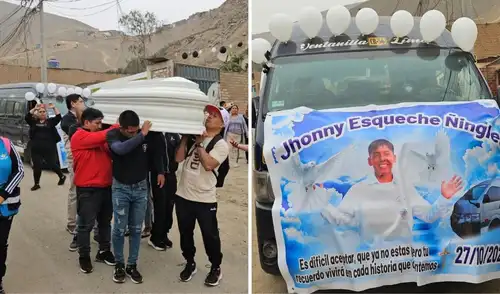Los restos de Jhonny Esqueche fueron trasladado a Chiclayo para que se despida de sus padres. Los restos de Jhonny Esqueche fueron trasladado a Chiclayo para que se despida de sus padres.