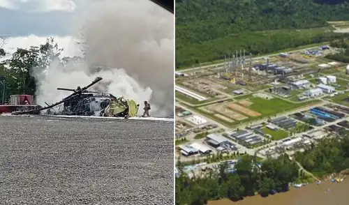 Helicóptero de Helisur sufre accidente en Planta de Gas Natural Malvinas