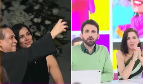 'Peluchín' y Gigi Mitre quedaron atónitos al ver que un presunto cura le estaba pidiendo foto a Maju Mantilla en su velorio.