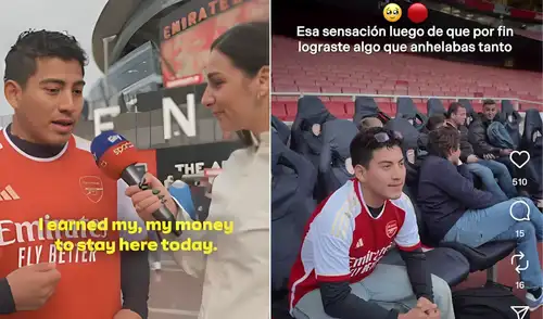 El hincha peruano no ocultó su satisfacción tras visitar el estadio del Arsenal, club al que es hincha desde niño.