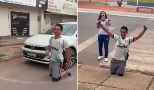Joven brasileño recorrió 4 km desde su casa hasta al colegio donde estudia.