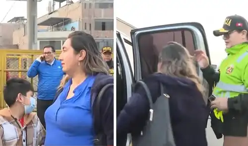 El paro de transportistas dejó sin clases presenciales a miles de estudiantes en Lima y Callao. Foto: composiciónLR/América Televisión Niño con trasplante de riñón queda varado por paro de transportistas y es ayudado por la PNP para llegar a cita médica
