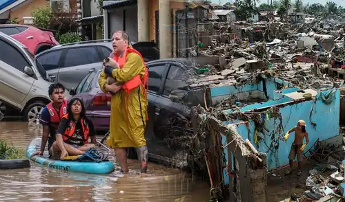 Filipinas sufrio las consecuencias del paso del tifón Kalmaegi.