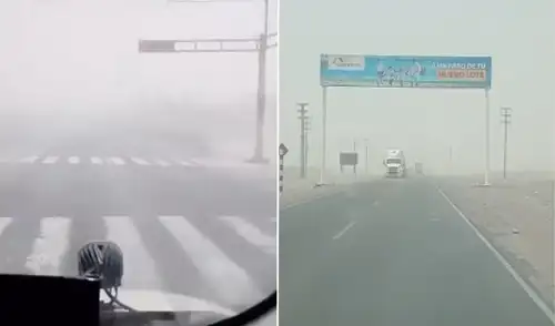 Tormenta de arena y vientos paracas afectan la visibilidad en Ica