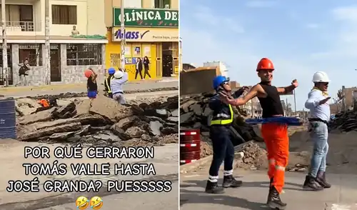 Escena viral tiene más de 170.000 reacciones. Obreros bailan en medio de obra de construcción y son virales en TikTok