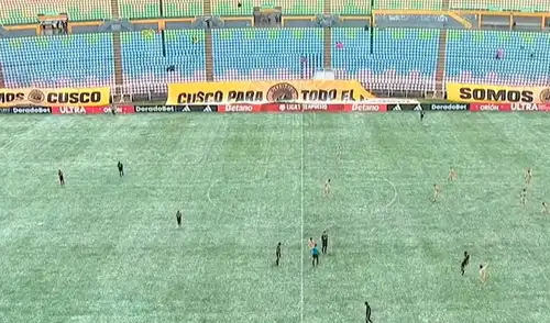 El partido entre Cusco FC y Sport Boys estuvo paralizado alrededor de 10 minutos. Foto: captura de L1 Max