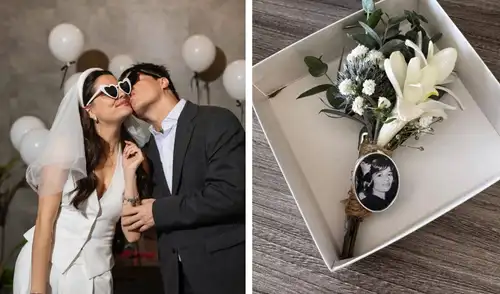 Salim Vera y Claudia Sobenes se casan en una ceremonia íntima en Arequipa. Foto / Composición: LR