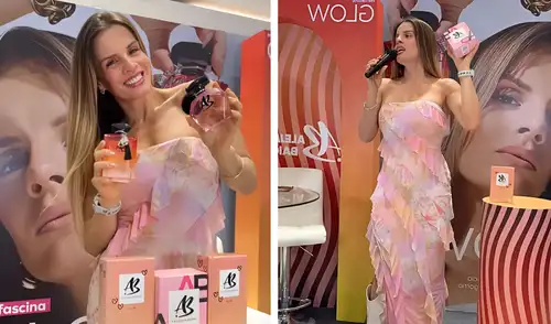 Alejandra Baigorria presentó su nuevo perfume. Foto / Composición: LR