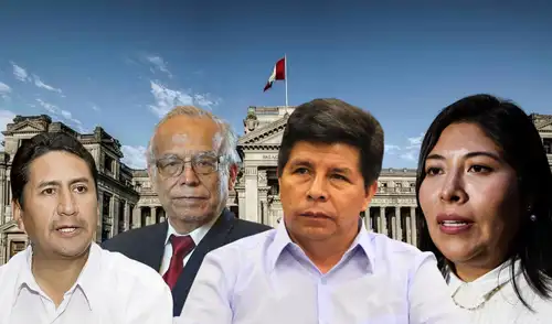 Vladimir Cerrón, Pedro Castillo, Aníbal Torres y Betssy Chávez