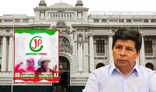 Pedro Castillo será candidato al Senado con Juntos por el Perú para el próximo Congreso bicameral. Foto: Composición/LR Pedro Castillo postulará al Senado con Juntos por el Perú, a poco de culminar el juicio en su contra