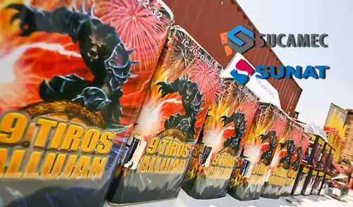 Personal de Sunat y Sucamec incautó 94,6 toneladas de pirotécnicos no autorizados en la variante de Pasamayo