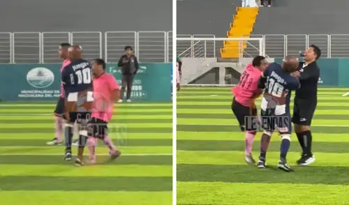 Waldir Sáenz se va a los puñetes con exjugador de Sport Boys en Copa Leyendas