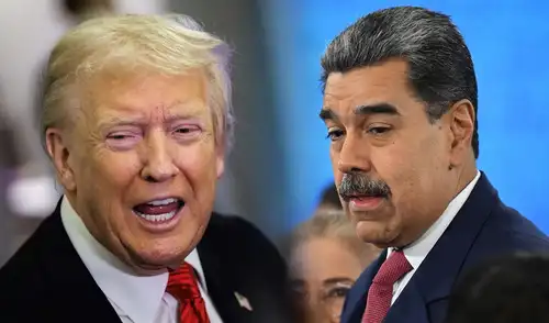Donald Trump anunció que ha tomado una decisión sobre Venezuela, con lo que aumenta la tensión entre Estados Unidos y el régimen de Nicolás Maduro. Foto: composición LR/AFP Donald Trump advierte al régimen de Nicolás Maduro que ya tomó una decisión sobre Venezuela