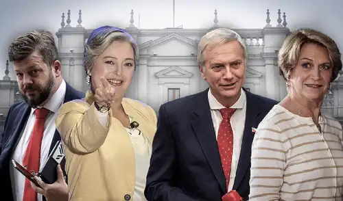 Jara se medirá ante la derecha, representada por José Antonio Kast, Johannes Kaiser y Evelyn Matthei, en un contexto de tensiones sociales y críticas al gobierno actual. Foto: composición LR/AFP Elecciones en Chile: la derecha dividida disputa el pase al balotaje frente a Jara como favorita