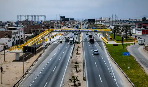 Inauguran un nuevo puente peatonal en el km 38 de la Panamericana Sur, que beneficia a más de 23,000 peatones diarios. La estructura de 40 metros prioriza la seguridad y la accesibilidad universal.