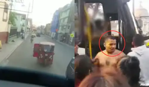 Un mototaxista siguió a un conductor del bus La Roma para agredirlo luego de que chofer le chocara su unidad. Mototaxista agrede con fierro a chofer de bus La Roma