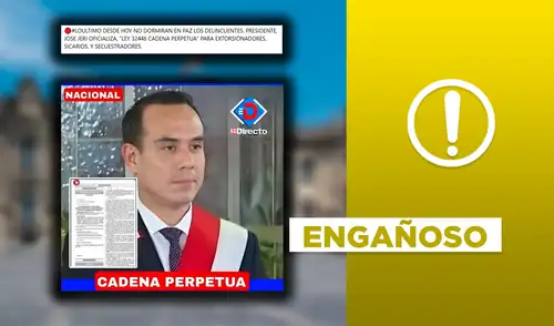 José Jerí no promulgó durante su gobierno la ley de cadena perpetua para extorsionadores por el delito de criminalidad sistemática José Jerí no promulgó durante su gobierno la ley de cadena perpetua para extorsionadores por el delito de criminalidad sistemática