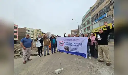 Vecinos de Lima Norte protestan contra construcción de la Vía Expresa Norte 30 líneas de transporte se verían afectadas