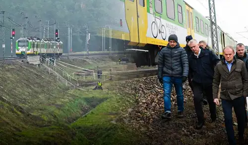 La explosión en la línea férrea que conecta Polonia con Ucrania ocurrió el pasado fin de semana. La explosión en la línea férrea que conecta Polonia con Ucrania ocurrió el pasado fin de semana.