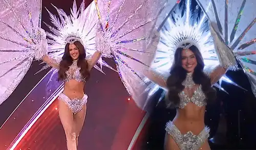 La representante peruana deslumbró en la pasarela del certamen internacional. Foto: Composición LR La representante peruana deslumbró en la pasarela del certamen internacional.