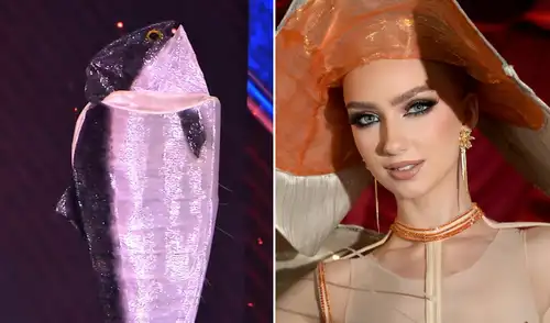 Modelo deslumbró en la pasarela de Miss Universo 2025. Modelo noruega sorprende en Miss Universo 2025 con traje inspirado en el salmón