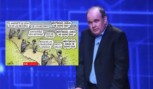 Carlincatura expone las veces que Rafael López Aliaga negó sus propias declaraciones. Foto: composición LR Lopez Aliaga