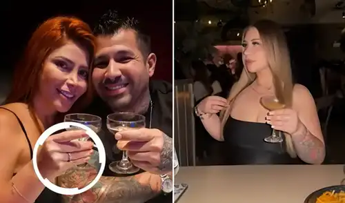 Milena Zárate y su prometido se casaron en una boda simbólica en Estados Unidos. Foto: composición LR/difusión Milena Zárate y su prometido