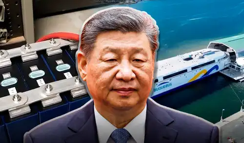 Este enorme barco superaría a China y EE.UU. gracias a 5.016 baterías de litio, con más de 40 megavatios-hora de capacidad energética. Este enorme barco superaría a China y EE.UU. gracias a 5.016 baterías de litio, con más de 40 megavatios-hora de capacidad energética.
