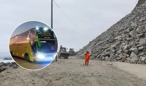 Deslizamiento en el kilómetro 732 todavía no es solucionado. Foto: composición LR. Deslizamiento en el kilómetro 732 todavía no es solucionado. Foto: composición LR.