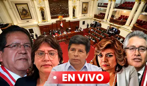 Comisión Permanente del Congreso tiene en sus manos aprobar los informes que recomiendan las inhabilitaciones del expresidente de la República y los fiscales supremos. Foto: Composición/LR Pedro Castillo, Delia Espinoza, Zoraida Ávalos, Pablo Sánchez, Juan Carlos Villena