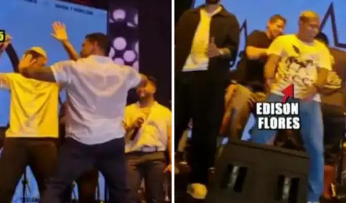 Edison Flores se luce bailando en la celebración del Tricampeonato Crema. Foto / Composición: LR