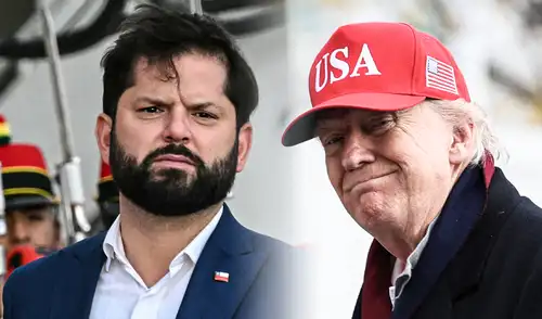 El canciller Alberto van Klaveren anunció la medida y calificó las declaraciones del diplomático como “inapropiadas". Foto: Composición LR/AFP. Chile eleva tensión diplomática con Estados Unidos tras ataque de nuevo embajador a Gabriel Boric