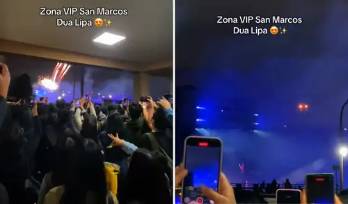 Estudiantes de San Marcos usaron una de sus facultades como palco para disfrutar del concierto de Dua Lipa