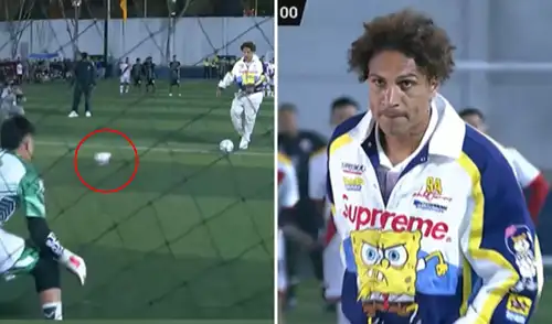 Paolo Guerrero lanzó su zapatilla para engañar al arquero y anotar el gol.