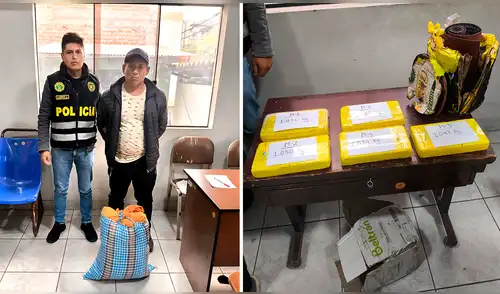 Detenido llegaba desde Ayacucho. Foto: PNP