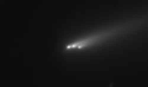 El C/2025 K1 (ATLAS) parecía haber sobrevivido tras acercarse al sol, pero comenzó a desintegrarse. Foto: Michael Jäger El C/2025 K1 (ATLAS) parecía haber sobrevivido tras acercarse al sol, pero comenzó a desintegrarse. Foto: Michael Jäger