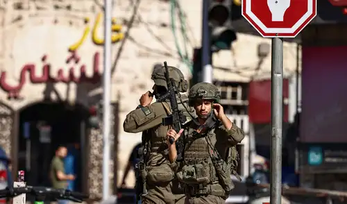 Soldados israelíes en la ciudad de Ramallah en la Cisjordania ocupada. Foto: AFP/Referencial