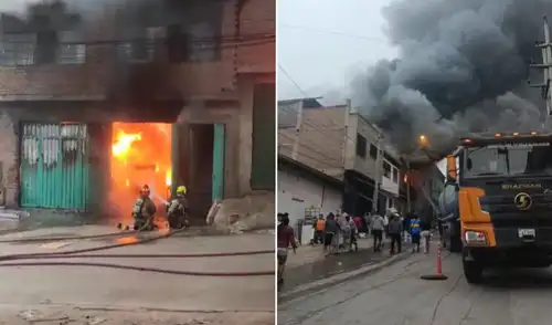 Fuerte incendio se registra en Villa El Salvador