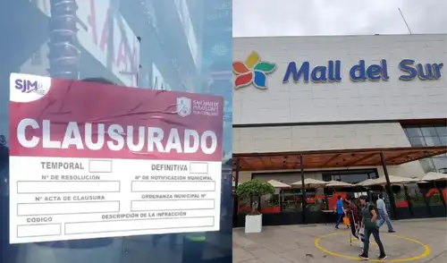Cierran el Mall del Sur en San Juan de Miraflores. Cierran el Mall del Sur en San Juan de Miraflores