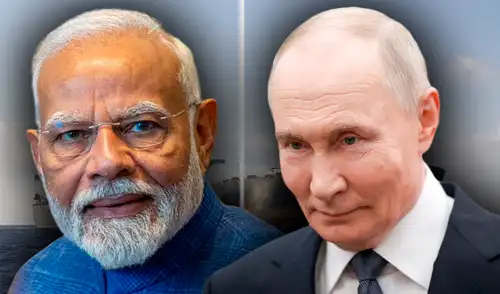Putin se reunio con el primer ministro de la India.