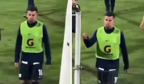 Pablo Ceppelini realizó gestos polémicos hacia la hinchada de Alianza Lima. Foto: composición LR/vía X Pablo Ceppelini realizó gestos polémicos hacia la hinchada de Alianza Lima. Foto: composición LR/vía X