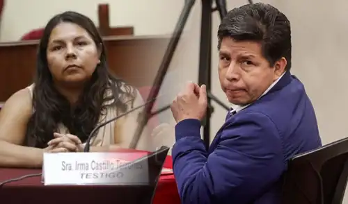 La hermana de Pedro Castillo, Irma Castillo, aparece en protestas mientras el Estado le paga por labores administrativas en Chosica. Foto: Composición LR Pedro Castillo