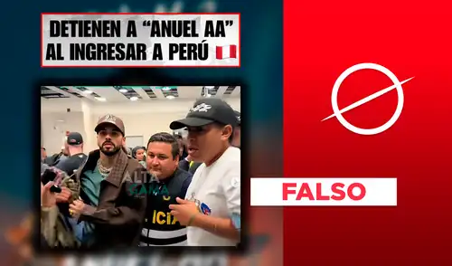 Policías de migraciones no detuvieron a Anuel AA en el Aeropuerto Jorge Chávez: foto fue editada con IA Policías de migraciones no detuvieron a Anuel AA en el Aeropuerto Jorge Chávez: foto fue editada con IA