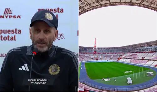 Miguel Rondelli criticó el estado del campo del Estadio Nacional de Lima tras por 1-0 ante Sporting Cristal. Miguel Rondelli criticó el estado del campo del Estadio Nacional de Lima tras por 1-0 ante Sporting Cristal.