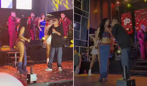 Franco y Cueva protagonizaron un momento especial durante el show de la cantante.