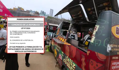 La norma autoriza que gobiernos locales otorguen licencias para operar estos vehículos gastronómicos.